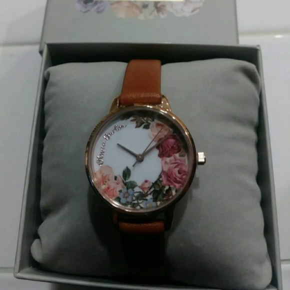 OLIVIA BURTON Accessories - Olivia Burton English Garden tan and rose gold